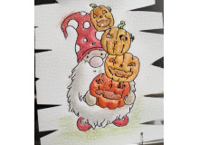 Stickdatei - Halloween Gnome 5 Kürbis